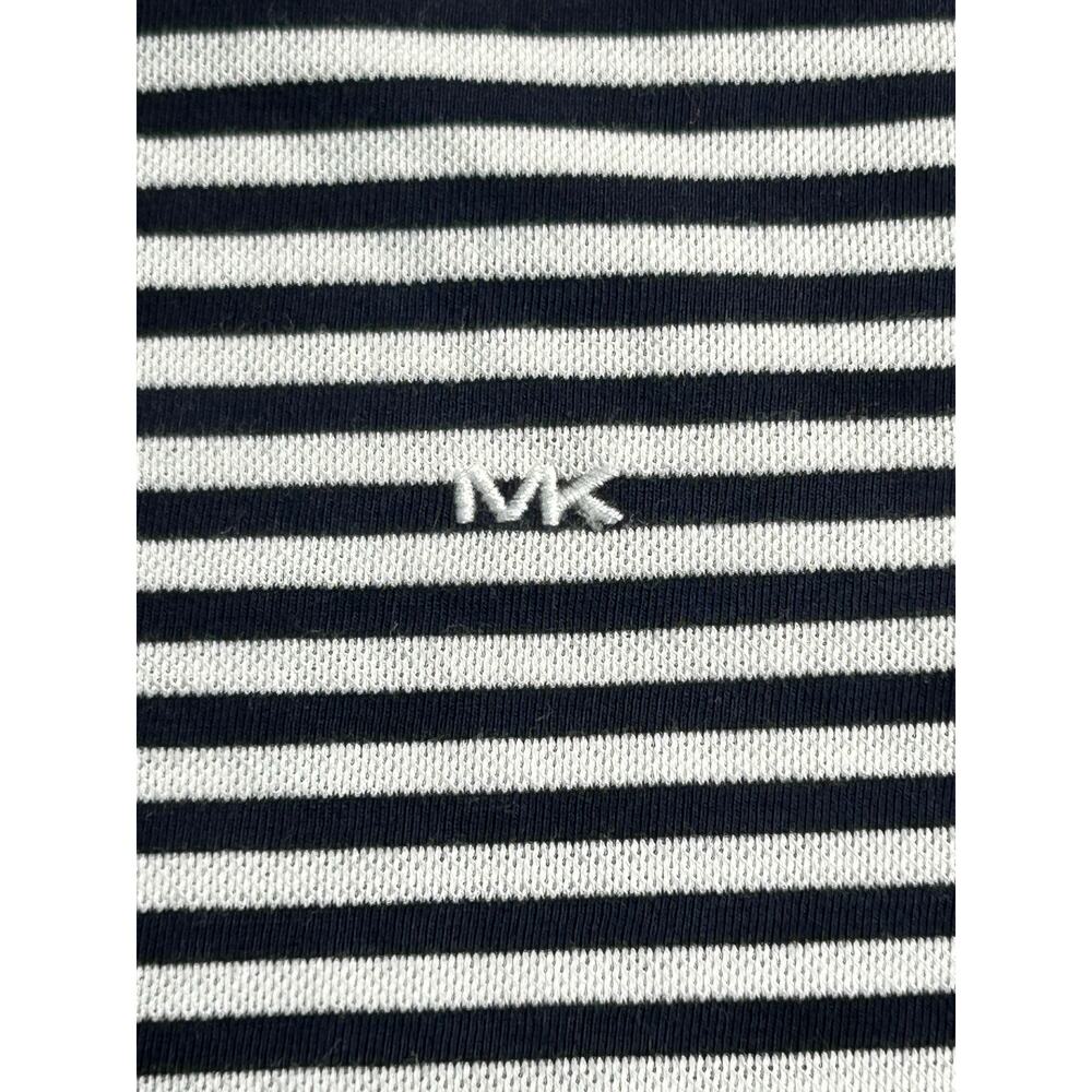 Michael Kors Women's Striped Knit T-Shirt Navy White Short Sleeve Size S - Picture 4 of 6